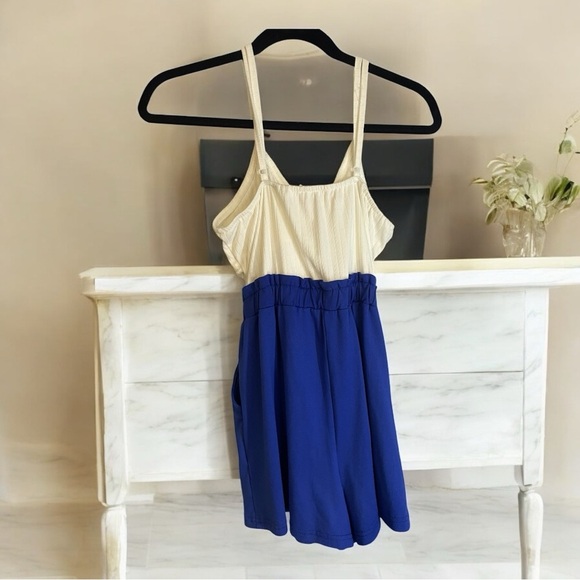 Jolie & Joy White and Blue Romper - Picture 5 of 8